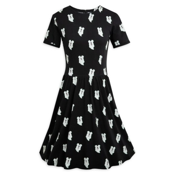 Disney Dresses & Skirts - DISNEY CAKEWORTHY MICKEY MOUSE GHOST HALLOWEEN T-SHIRT DRESS BLACK XL NWT GOTH